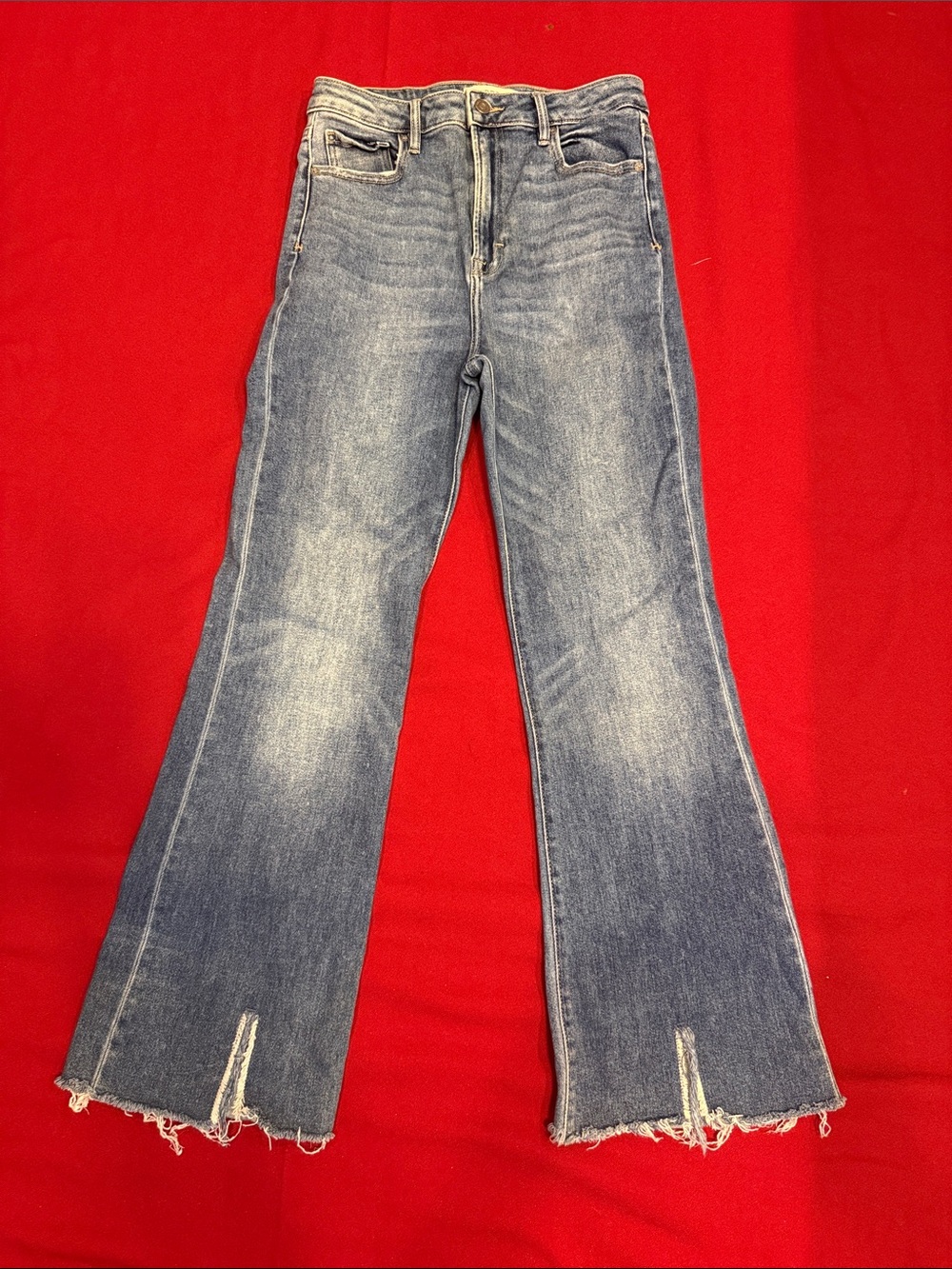 Hidden Women’s Blue Denim Flared Jeans with bell and slits